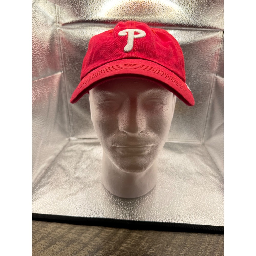 47 Brand Philadelphia Phillies Red Baseball Cap Womens Adjustable Hat MLB Logo